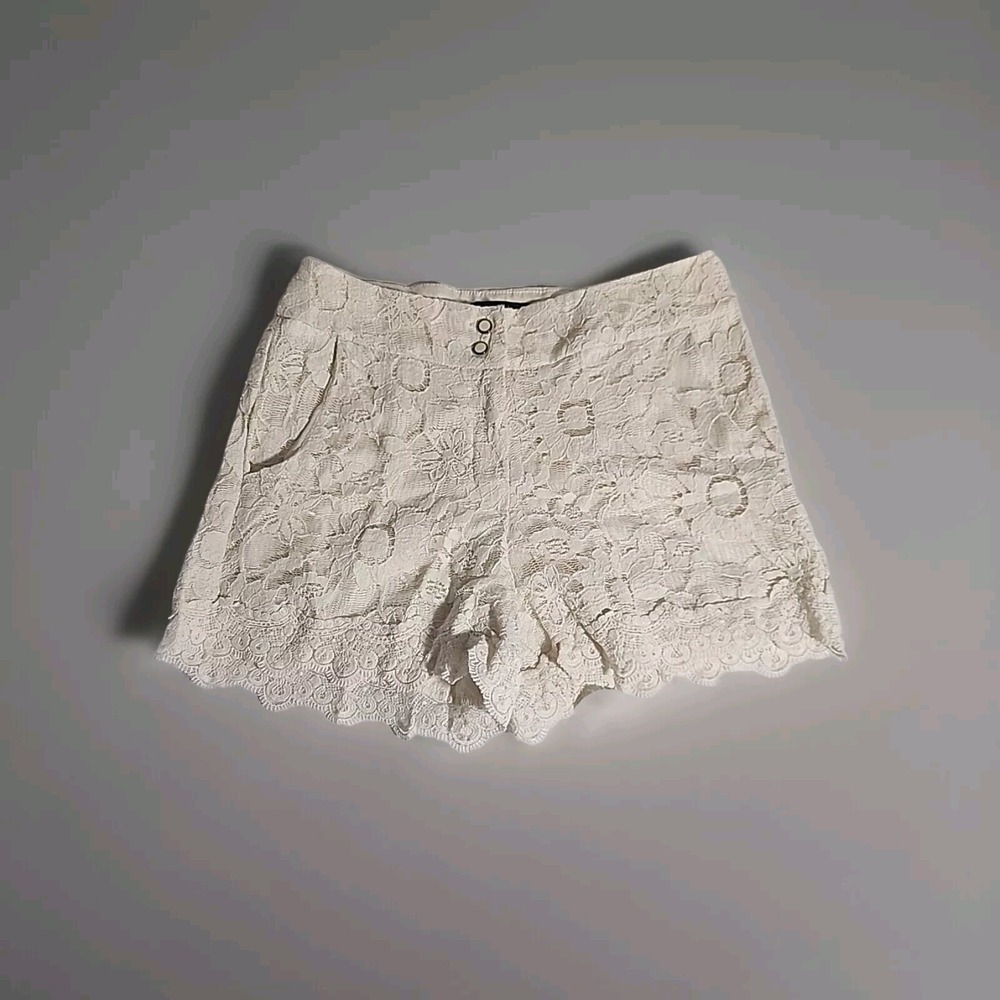Max and Riley Crocheted Lace Cream Color SZ S Women's Junior‎  Shorts